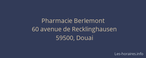 Pharmacie Berlemont