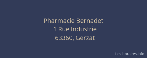 Pharmacie Bernadet