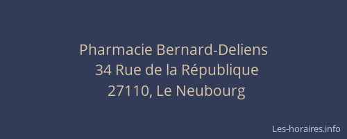 Pharmacie Bernard-Deliens