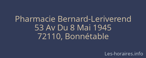 Pharmacie Bernard-Leriverend