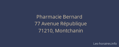 Pharmacie Bernard
