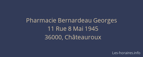 Pharmacie Bernardeau Georges