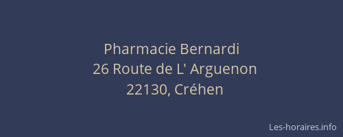 Pharmacie Bernardi