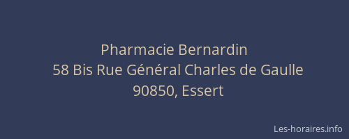 Pharmacie Bernardin