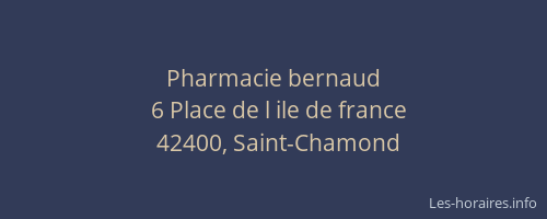 Pharmacie bernaud