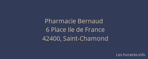 Pharmacie Bernaud