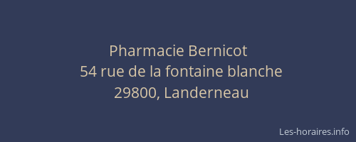 Pharmacie Bernicot
