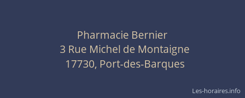 Pharmacie Bernier