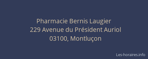 Pharmacie Bernis Laugier