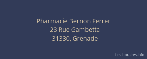 Pharmacie Bernon Ferrer