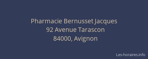 Pharmacie Bernusset Jacques