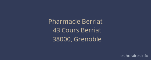 Pharmacie Berriat