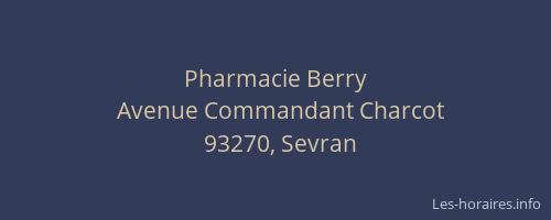 Pharmacie Berry