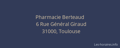 Pharmacie Berteaud