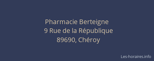 Pharmacie Berteigne