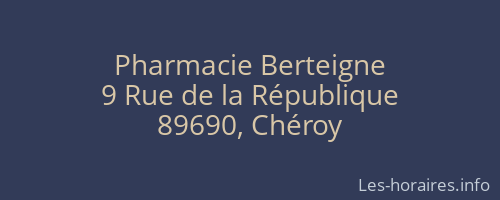 Pharmacie Berteigne