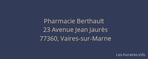 Pharmacie Berthault