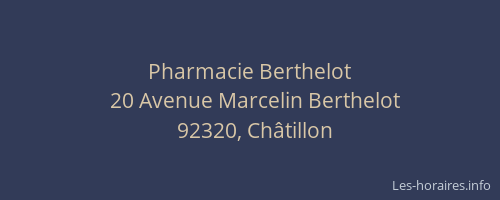 Pharmacie Berthelot