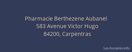 Pharmacie Berthezene Aubanel