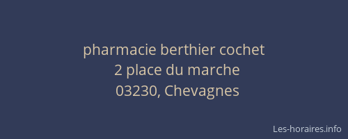 pharmacie berthier cochet