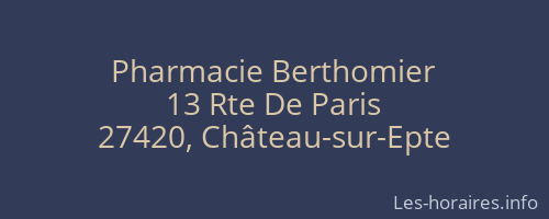 Pharmacie Berthomier