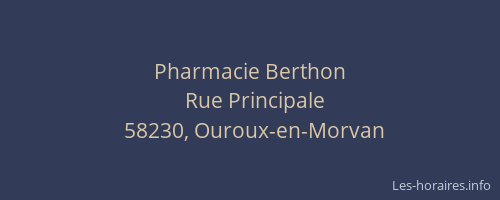 Pharmacie Berthon