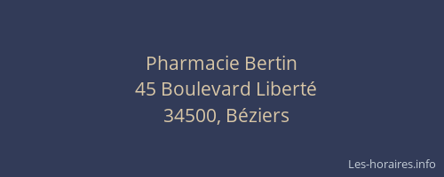 Pharmacie Bertin