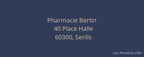 Pharmacie Bertin