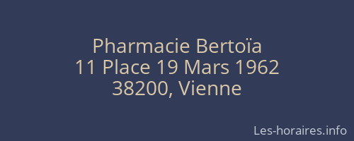 Pharmacie Bertoïa
