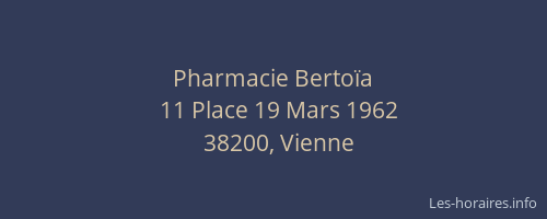 Pharmacie Bertoïa