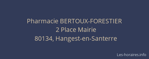 Pharmacie BERTOUX-FORESTIER