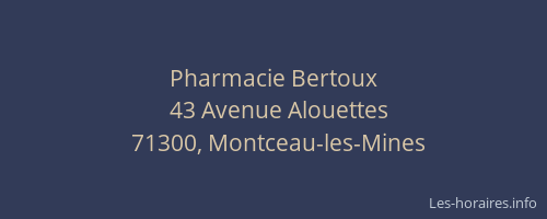 Pharmacie Bertoux
