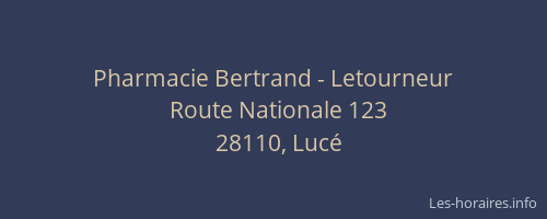 Pharmacie Bertrand - Letourneur