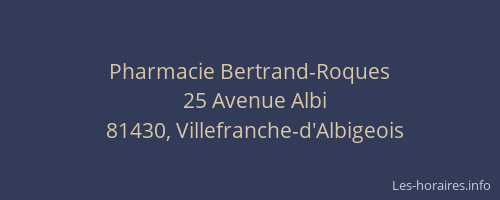 Pharmacie Bertrand-Roques
