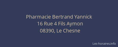 Pharmacie Bertrand Yannick