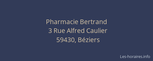 Pharmacie Bertrand