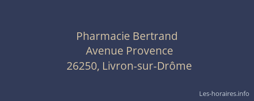 Pharmacie Bertrand