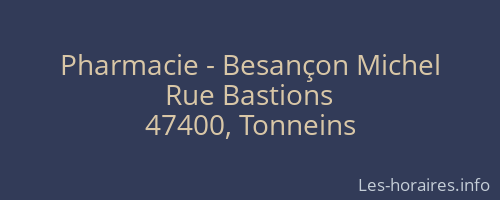 Pharmacie - Besançon Michel