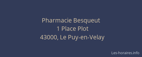 Pharmacie Besqueut