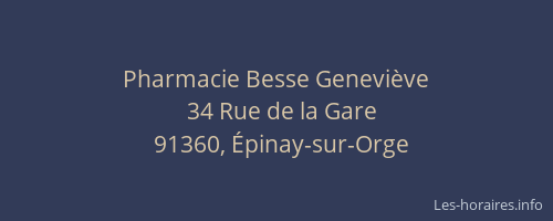 Pharmacie Besse Geneviève
