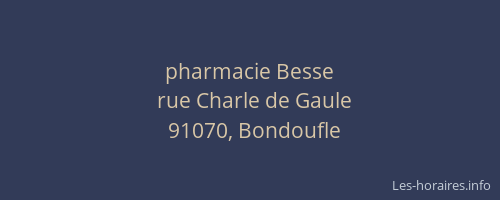 pharmacie Besse
