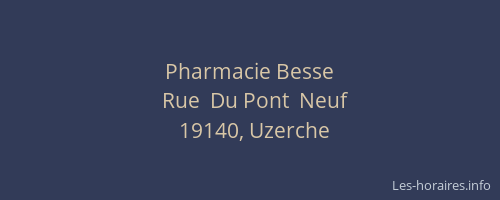 Pharmacie Besse