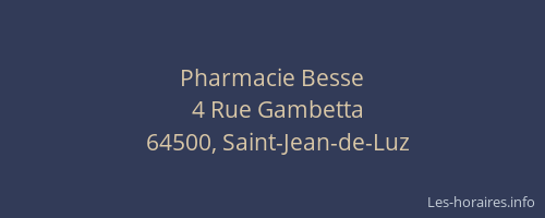 Pharmacie Besse