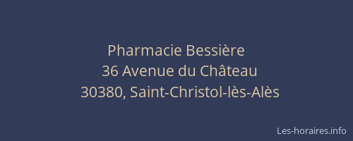 Pharmacie Bessière