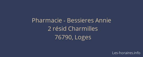 Pharmacie - Bessieres Annie