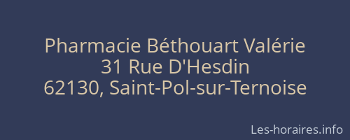 Pharmacie Béthouart Valérie