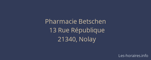 Pharmacie Betschen