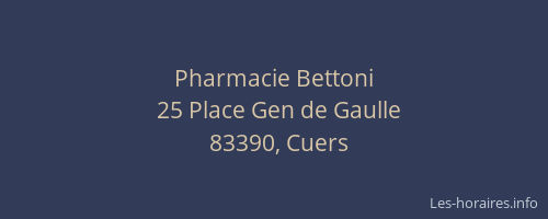 Pharmacie Bettoni