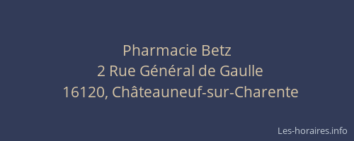 Pharmacie Betz