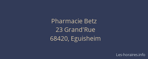 Pharmacie Betz